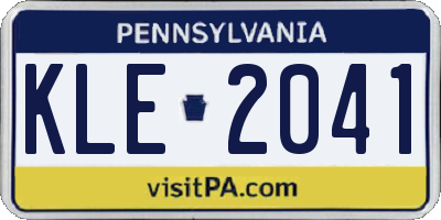 PA license plate KLE2041