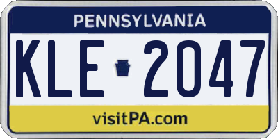 PA license plate KLE2047