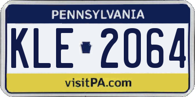 PA license plate KLE2064