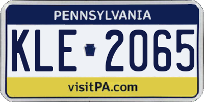 PA license plate KLE2065