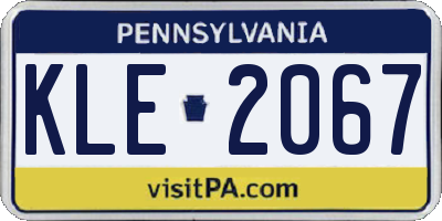PA license plate KLE2067