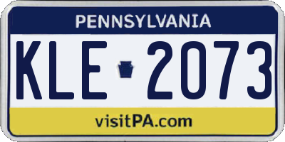 PA license plate KLE2073