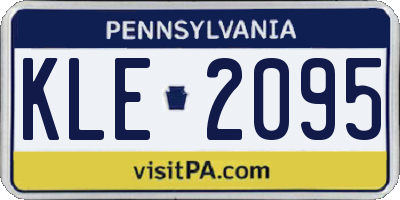 PA license plate KLE2095
