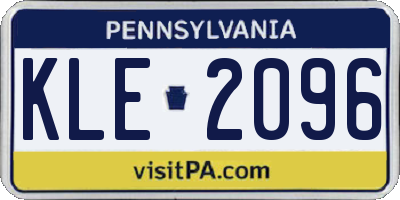 PA license plate KLE2096