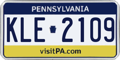 PA license plate KLE2109
