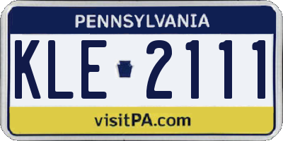 PA license plate KLE2111