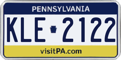 PA license plate KLE2122