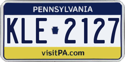 PA license plate KLE2127