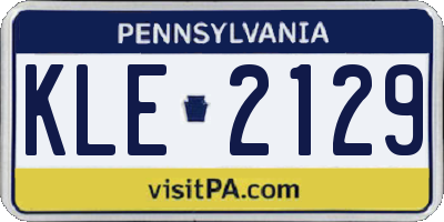 PA license plate KLE2129