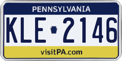 PA license plate KLE2146
