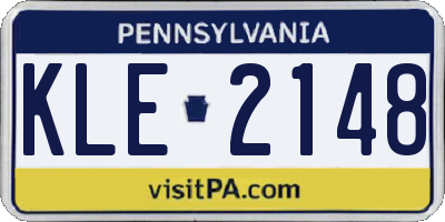 PA license plate KLE2148