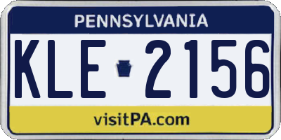 PA license plate KLE2156