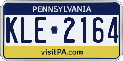 PA license plate KLE2164