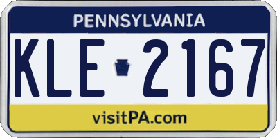 PA license plate KLE2167