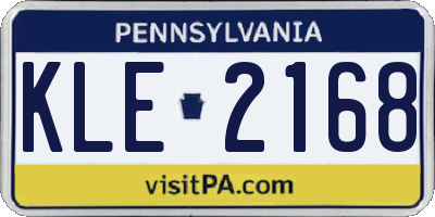 PA license plate KLE2168