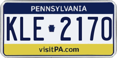 PA license plate KLE2170