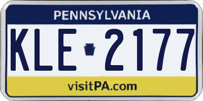 PA license plate KLE2177