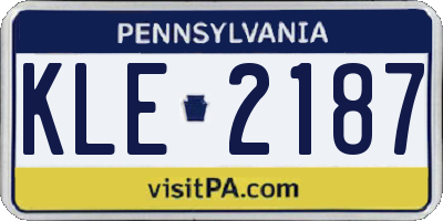 PA license plate KLE2187