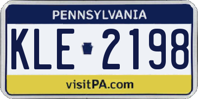 PA license plate KLE2198