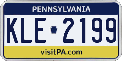 PA license plate KLE2199