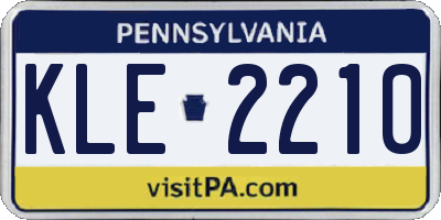 PA license plate KLE2210