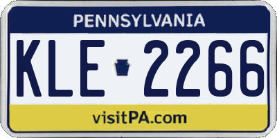 PA license plate KLE2266