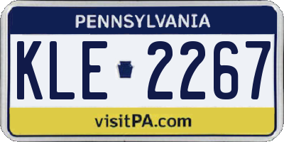 PA license plate KLE2267