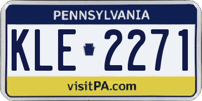 PA license plate KLE2271