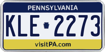 PA license plate KLE2273