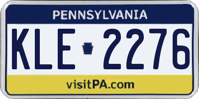 PA license plate KLE2276