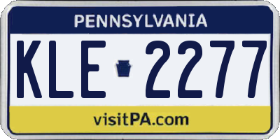 PA license plate KLE2277