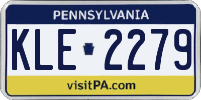 PA license plate KLE2279