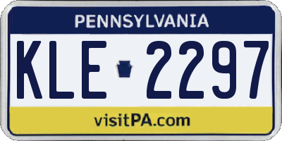PA license plate KLE2297