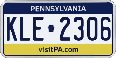 PA license plate KLE2306