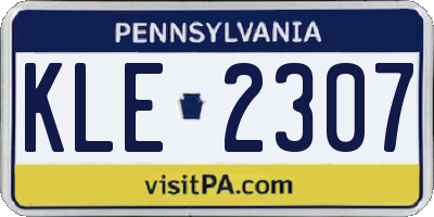 PA license plate KLE2307
