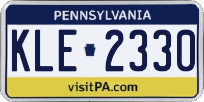 PA license plate KLE2330