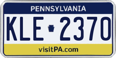 PA license plate KLE2370