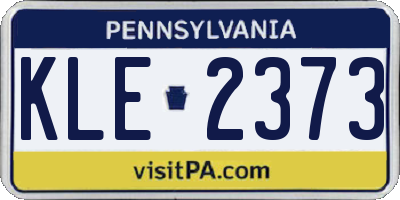 PA license plate KLE2373