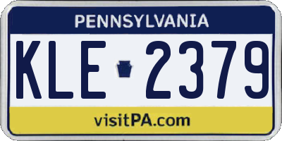 PA license plate KLE2379