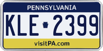 PA license plate KLE2399