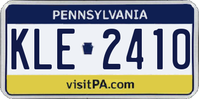 PA license plate KLE2410