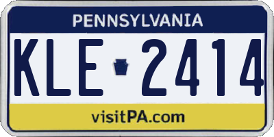 PA license plate KLE2414