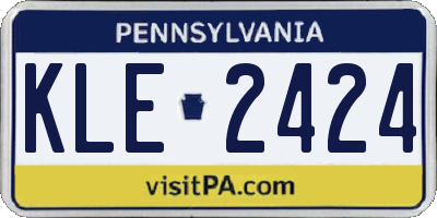 PA license plate KLE2424