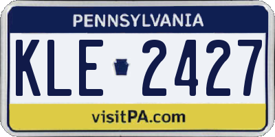 PA license plate KLE2427