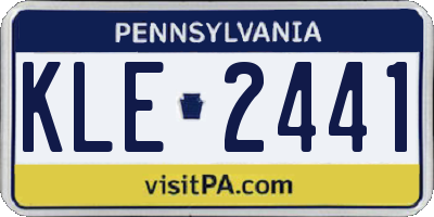 PA license plate KLE2441