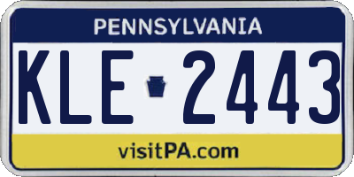 PA license plate KLE2443