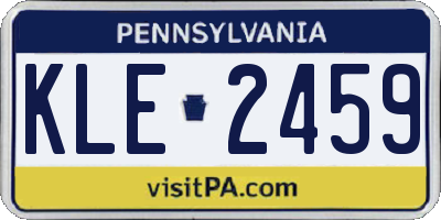 PA license plate KLE2459