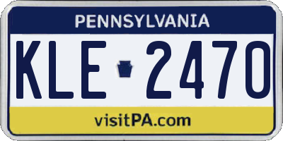 PA license plate KLE2470