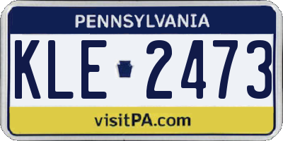 PA license plate KLE2473