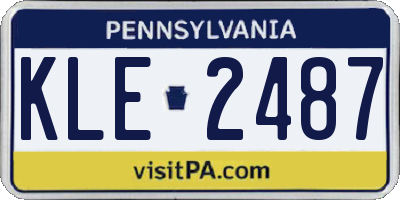 PA license plate KLE2487